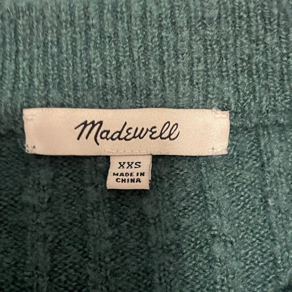 Madewell Women's Forest Green Crew Neck Sweater - Picture 2 of 6